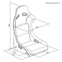 Chaise de jeu simulateur de course LRA01-BS03, siège baquet compact en tissu coton pour bases de simulateur