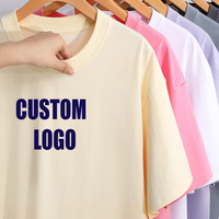 T-shirts en gros 100% coton 280 g/m², col rond, décontractés, unis, personnalisables avec logo imprimé, t-shirts homme.