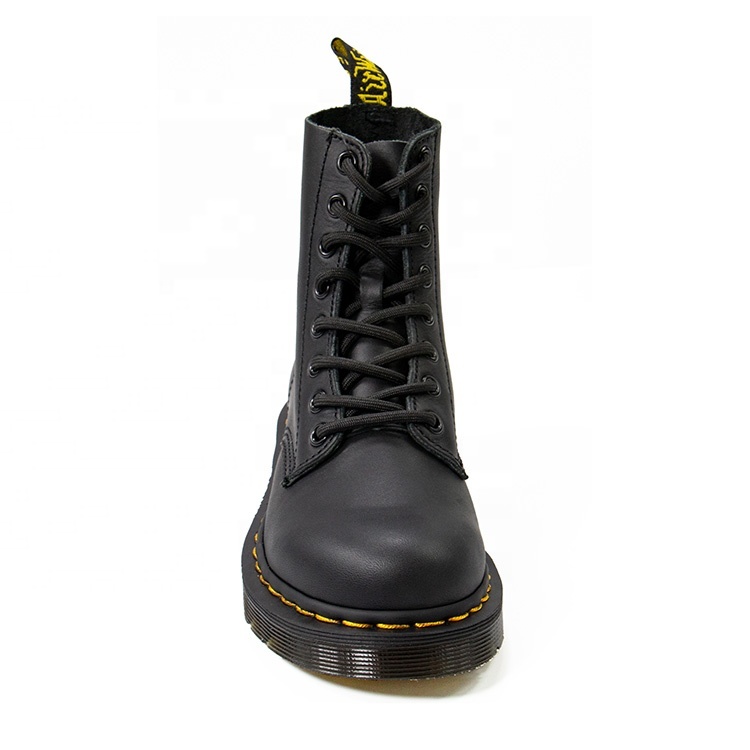 Meilleure vente 100% en cuir véritable lacets bottes martin dames goodyear chaussures