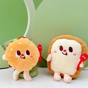 Vente en gros de sac porte-clés en peluche de fast-food mignon pendentif personnalisé frites hamburger hot-dog pain trucs jouets pour la décoration - Product Image 3
