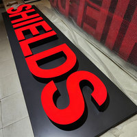 Enseigne LED personnalisée pour magasin, enseigne publicitaire en lettres 3D, enseigne lumineuse LED extérieure pour bâtiment commercial