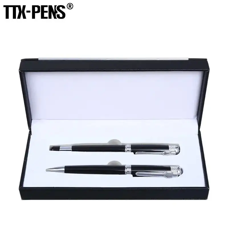 TTX Premium Stationery Gift Set Give Aways Gift Items Office Business Metal Heavy Ballpoint Ball Pen With Gift Box Packaging