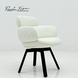 Keynes Strong Manufacturing Strength minimalist dining chair Cream White Custom Office Furniture - Product Image 2