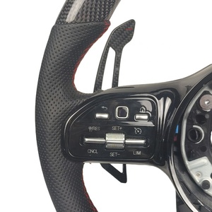 <span class=keywords><strong>Volant</strong></span> en cuir véritable en fibre de carbone pour Mercedes-Benz GLC GLE450 C63 C450 E63 W176 W204 W205 W213 W218 A250 AMG GLK <span class=keywords><strong>207</strong></span> - Product Image 4