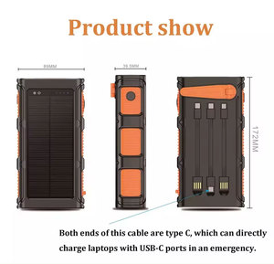 Banque d'alimentation solaire d'urgence <span class=keywords><strong>pour</strong></span> l'extérieur, <span class=keywords><strong>dynamo</strong></span> manuelle <span class=keywords><strong>portable</strong></span>, chargeur USB à manivelle, banque d'alimentation - Product Image 5