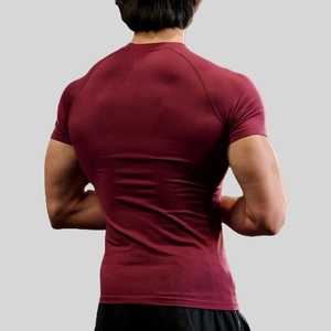 HONFIT 92%Polyamide 8%Elastane 345Gsm Solid <strong>Muscle</strong> Slim Fit Fitness Compressed <strong>Men's</strong> <strong>T</strong>-<strong>shirts</strong> Custom Plain Gym <strong>T</strong> <strong>Shirt</strong> for <strong>Men</strong> - Product Image 5