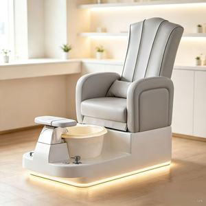 Vente directe d'usine, fauteuil de pédicure multifonctionnel pour salon de manucure, inclinable et réglable, avec spa pour les pieds et massage - Product Image 2