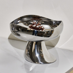 Arredamento moderno interno vassoio in metallo per la casa ornamento Desktop stoviglie di frutta secca piatto per il soggiorno - Product Image 2