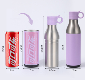 Thermos isotherme en acier inoxydable de 400 ml à double usage avec couvercle à paille, parfait pour l'extérieur et la maison - Product Image 2