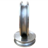 Rouleau de poulie à gorge 128U en acier inoxydable pour portail coulissant, roulement à billes, poulie à câble métallique, OEM, résistant à l'usure, durable