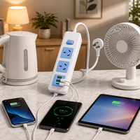 Australische Standard-Steckdosenleiste mit Kabel und Mehrfachsteckdosen mit USB-Anschlüssen für Argentinien und den Hausgebrauch