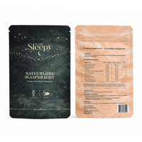 Sachets Mylar Personnalisés à Impression Couleur Intégrale, Film Doux au Toucher, avec Fermeture Velcro Refermable pour Capsules de Sommeil
