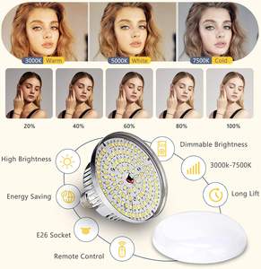 Softbox ชุดไฟถ่ายภาพ, 16 ''x 16'' ชุดไฟ softbox มืออาชีพพร้อมหลอดไฟ LED 85W 3000-7500K, - Product Image 2