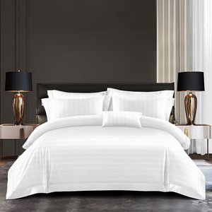 Ensemble de linge de lit haut de gamme pour hôtel - Pur coton, style luxueux et épuré - Drap, housse de couette, taies <span class=keywords><strong>d</strong></span>'oreiller pour chambres <span class=keywords><strong>d</strong></span>'hôtes - Product Image 3
