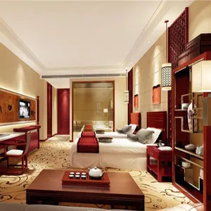 Özel OEM Hampton Inn otel kraliçe başlık yatak odası Hote mobilya Hilton Hampton Inn otel mobilyaları