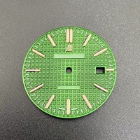 Pièces de modification de montre, cadran lumineux vert de 31.8MM, compatible avec le boîtier octogonal de 41MM pour mouvement NH35