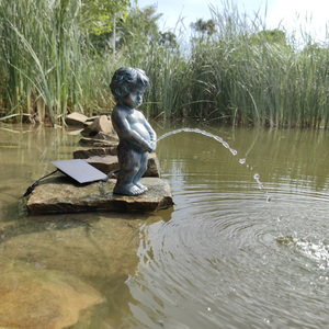 <span class=keywords><strong>Fontaine</strong></span> d'<span class=keywords><strong>eau</strong></span> <span class=keywords><strong>solaire</strong></span> extérieure avec statue d'ange en résine Petit ornement de jardin Caractéristiques de la cascade - Product Image 3