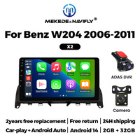 MEKEDE Car-play FM Navigation 4core 2 + 32GB Android Auto lecteur multimédia de voiture 1024*600 écran IPS pour Benz W204