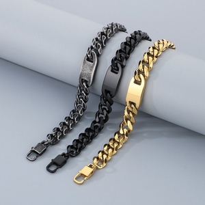 2024 New Wholesale Custom Fashion <b>Men</b> Style Stainless Steel Six Side Cuban <b>Bracelet</b> - Product Image 3