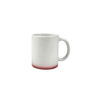 Taza de Café de Cerámica Blanca para Sublimación de 11 oz, 330 ml, Base Degradada que Cambia de Color, con Logotipo Personalizado Impreso, Taza de Regalo Promocional