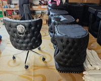 Chaise de salon de manucure Lion moderne et table de manucure avec caractéristiques réglables Design pliable pour usage commercial