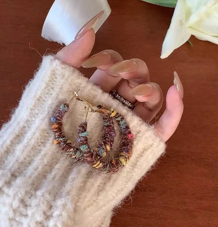 A1423 Café [Boucles d'oreilles flocage café]