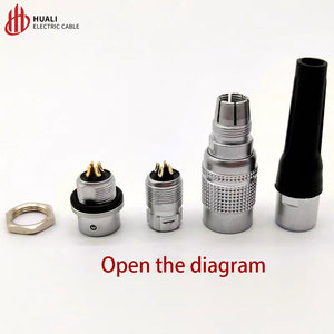 YC8 3-7 Pin Male/Female <strong>Socket</strong> <strong>8MM</strong> Quick Push Pull Plug Connector Gold Plating Brass Chrome Plated Housing for Automotive - Product Image 3