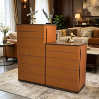 Commode de chambre moderne en bois massif, grande capacité, meuble de rangement de chevet, 6 tiroirs, pliable, pour salon ou TV