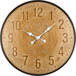 Reloj de Pared Curvo en Metal y MDF, Diámetro 60cm - Product Image 1