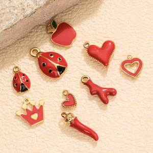 Offre Spéciale – Bracelet et Boucles d'Oreilles DIY Punk en Acier Inoxydable Plaqué Or 14K avec Pierres Naturelles (Cerise, Fraise, <span class=keywords><strong>Banane</strong></span>) pour Enfants - Product Image 2