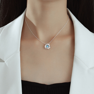 Tiktok – collier avec pendentif vibrant en forme de cœur en zircon, en argent sterling 925, cadeau de saint-valentin pour femmes - Product Image 4