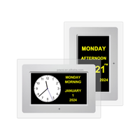 Pros 7 "Extra Large Déficient Calendrier Numérique Horloge Auto Gradation Démence Personnes Âgées Horloge Alarmes Rappels Médicaux Télécommande
