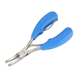 Alicates para quitar anzuelos Work Record, pinzas de pesca con punta angulada recubiertas de teflón azul para cortar líneas y desenganchar - Product Image 2