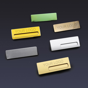 Ghim Thăng Hoa Tùy Chỉnh Huy Hiệu Tên Nam Châm Trống Kim Loại Tái Sử Dụng Id Công Ty Nhân Viên Bằng Thép Không Gỉ - Product Image 5