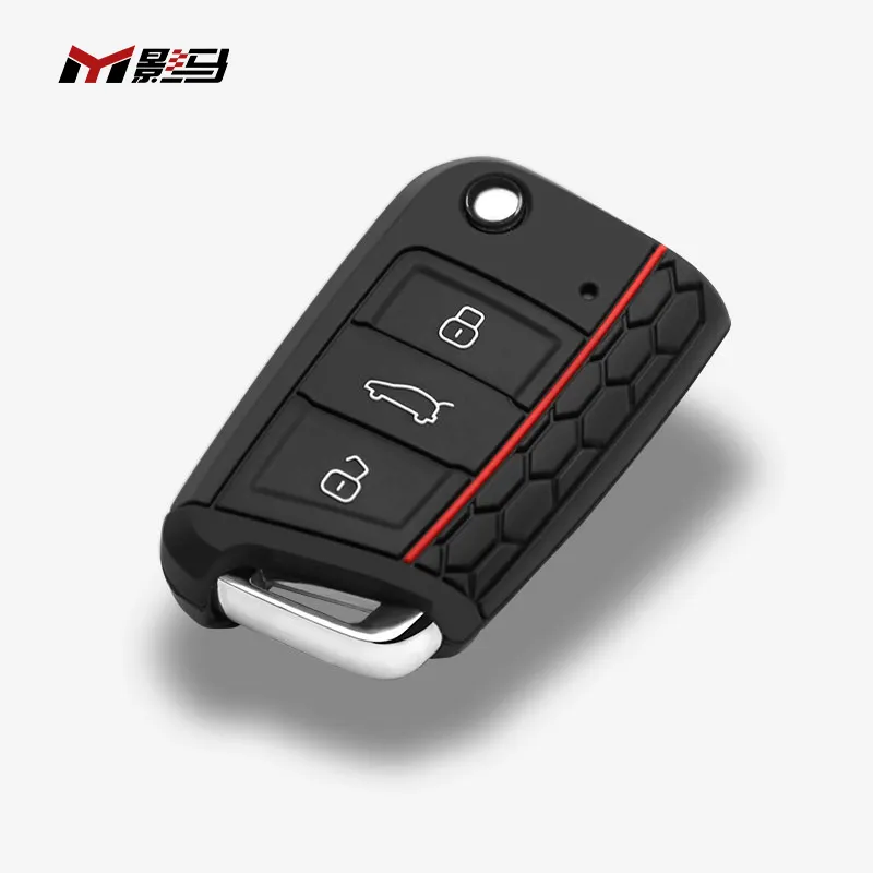 New Arrival Car Accessories High Quality Fashion Style Rubber Cover Silicone Car Key Case for vw golf7 MK7 MK7.5