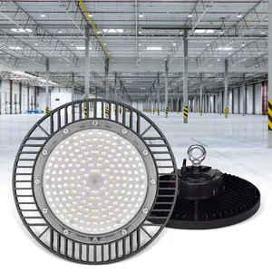 Đèn Chiếu Sáng Công Nghiệp Thương Mại 100W 150W 200W Đèn Nhà Xưởng Đèn Led UFO High Bay Cho Siêu Thị Nhà Kho Phòng Tập Thể Dục