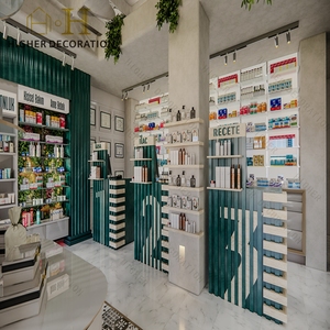 Meubles d'intérieur de <span class=keywords><strong>pharmacie</strong></span>, présentoir en <span class=keywords><strong>bois</strong></span> pour produits capillaires, vitrine commerciale pour <span class=keywords><strong>pharmacie</strong></span> - Product Image 5