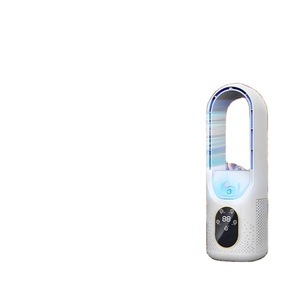 Quiet Bladeless Tower Fan, 6-Hour Timer Desktop Air <b>Cooler</b> with Humidifying Function, Wide-Angle Cooling for Home Office - Product Image 1