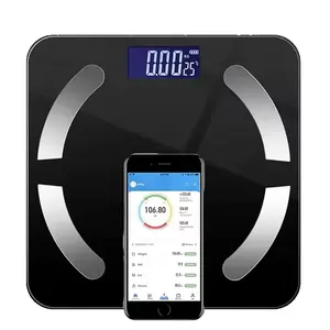 Floor WIFI Body Weight Bathroom Scale Smart Backlit Display Scale Body Weight Body Fat Water Muscle Mass BMI