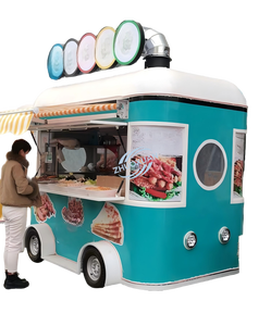 Multifunctional Mobile Street Food Cart, Portable Night Market Concession Trailer Serving Burgers, Hot Dogs, Fries - Product Image 5