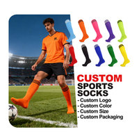 Chaussettes de football personnalisées Aolan Premium respirantes antidérapantes longues à imprimé automnal pour l'entraînement de football professionnel