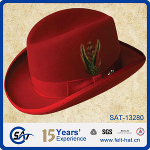 Formal 100% Lana Fieltro <span class=keywords><strong>Homburg</strong></span> Sombreros Hombres Sombreros - Product Image 6
