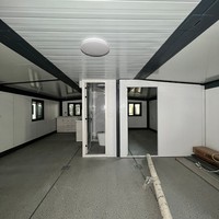 Maison préfabriquée en conteneur de 40 pieds avec bureau, salle de bain, cuisine, 3 chambres et 2 salles de bain