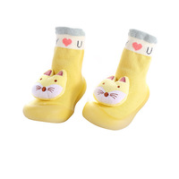 Chaussures chaussettes unisexe pour bébé, automne-hiver, semelle souple, épaisses, pour intérieur, pré-marcheurs