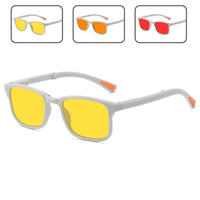 Lunettes de protection pour les yeux QSKY Vision nocturne Y998, imperméables, anti-lumière bleue, monture en PC, lunettes d'ordinateur unisexes avec boîte