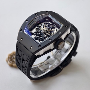 Reloj Mecánico Personalizado de la Mejor Calidad, Resistente al Agua, 43 mm, Movimiento UMI Factory RMUL2, RM055, Cerámica Negra, Esqueleto Gris, Reloj RM - Product Image 2