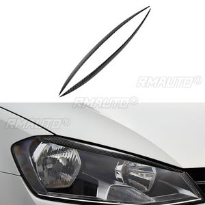 1 par de cubiertas decorativas para faros delanteros de coche, de fibra de carbono real, para Volkswagen Golf 7 GTI GTD 7 MK7 2014 2015 2016 - Product Image 1