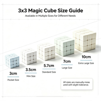 Professioneller 3x3 Speed Cube Stickerfrei mit Reibungsloser Rotation, Zauberwürfel für Wettbewerbe, Gehirntraining-Spielzeug, UV-beständig, Umweltfreundliches ABS