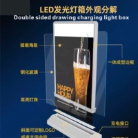 Boîte Lumineuse à Menus LED Double Face A4A5 pour Affichage de Table, Rechargeable ou à Suspendre, pour Cafés et Restaurants