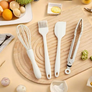 Silicone <b>Baking</b> Tool <b>Set</b> With Brush Scraper Tongs Whisk Heat Resistant Dishwasher Safe For Kitchen Cooking - Product Image 1